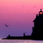 Grand Haven Lighthouse on Lake Michigan - Officially Licensed Detroit News Magnet