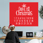 Christmas:  Remaining Days Calendar Dry Erase        -   Removable     Adhesive Decal