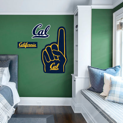 California Golden Bears: Foam Finger - Officially Licensed NCAA Removable Adhesive Decal