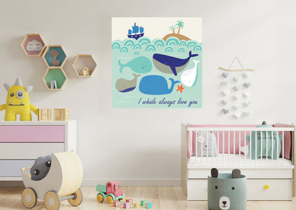 Nursery:  Love You Mural        -   Removable Wall   Adhesive Decal