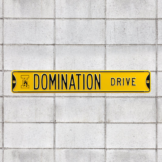 Iowa Hawkeyes: Domination Drive - Officially Licensed Metal Street Sign