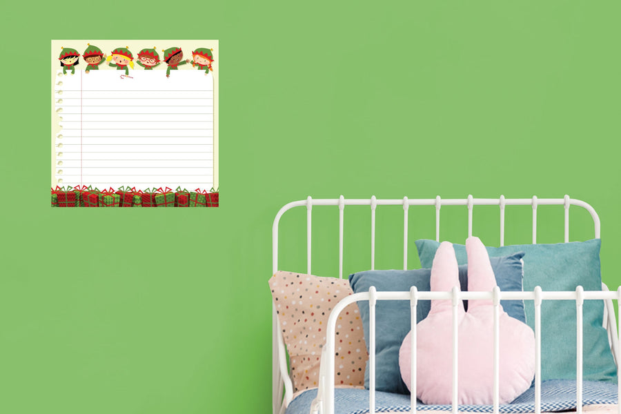 Christmas: Elves Dry Erase - Removable Adhesive Decal