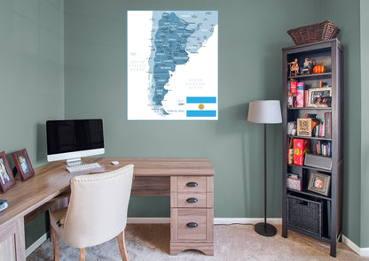 Maps of South America: Argentina Mural        -   Removable     Adhesive Decal