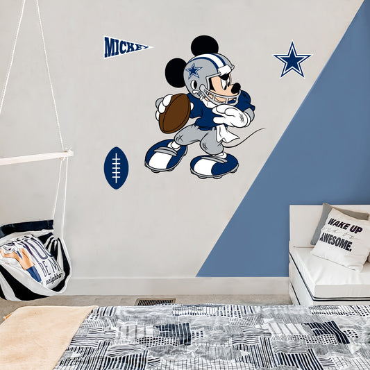 Dallas Cowboys: Mickey Mouse 2021        - Officially Licensed NFL Removable     Adhesive Decal
