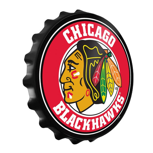 Chicago Blackhawks: Bottle Cap Wall Sign - The Fan-Brand