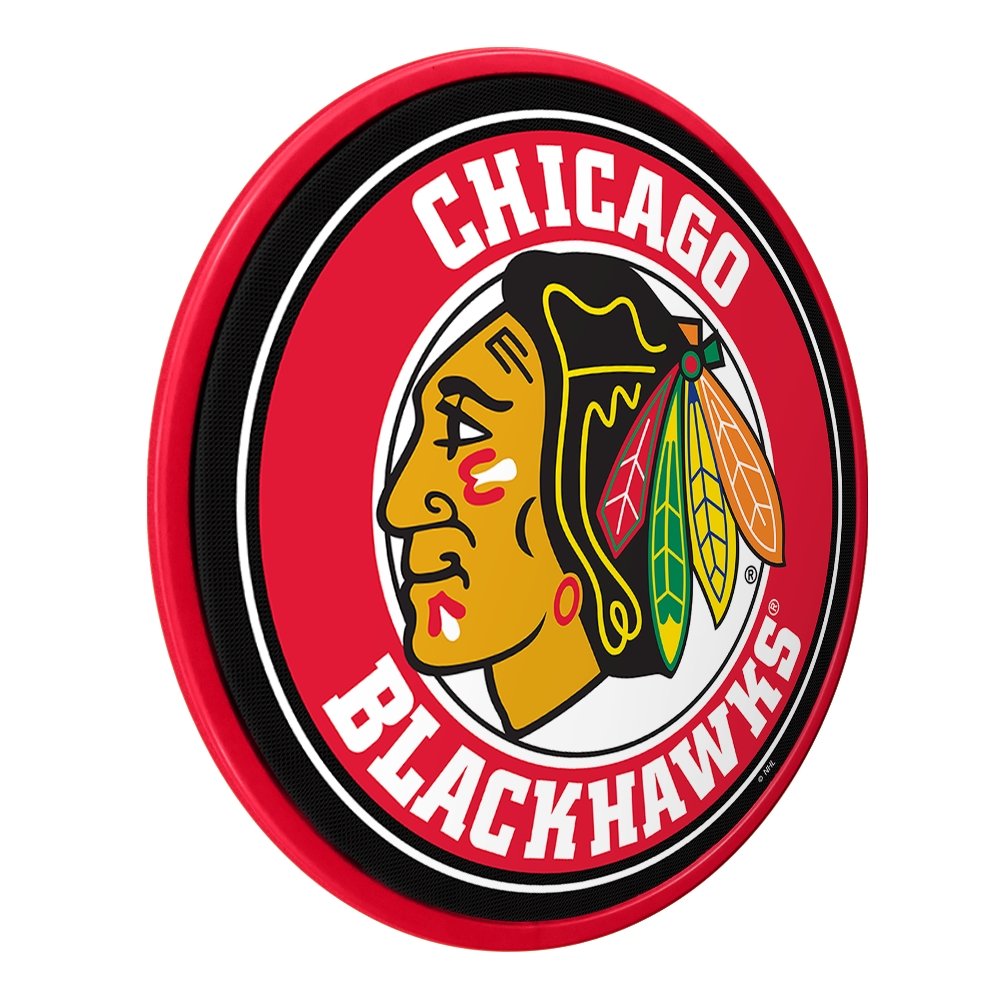 Party Animal NHL Embossed Metal Vintage Chicago Blackhawks Sign