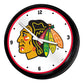 Chicago Blackhawks: Retro Lighted Wall Clock - The Fan-Brand