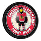 Chicago Blackhawks: Tommy Hawk - Round Slimline Lighted Wall Sign - The Fan-Brand