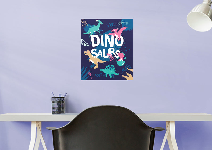 Dinosaurs:  Dino Family Mural        -   Removable Wall   Adhesive Decal