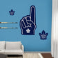 Toronto Maple Leafs:    Foam Finger        - Officially Licensed NHL Removable     Adhesive Decal