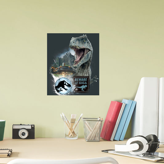 Jurassic World Dominion: Giganotosaurus Collage Poster        - Officially Licensed NBC Universal Removable     Adhesive Decal