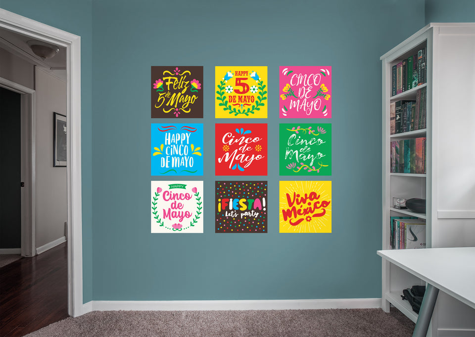 9 Decals  (17"W x 17"H)