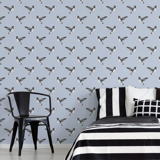 Ravenhound (Blue) - Peel & Stick Wallpaper