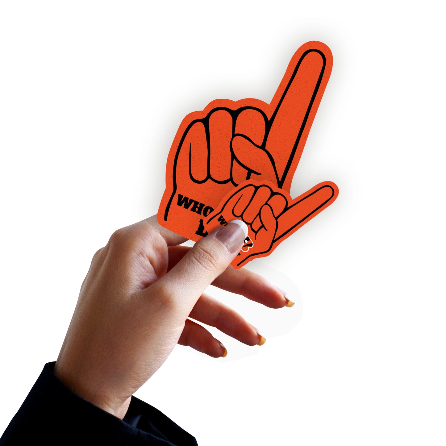 Cincinnati Bengals:  2021 Foam Finger MINIS        - Officially Licensed NFL Removable     Adhesive Decal