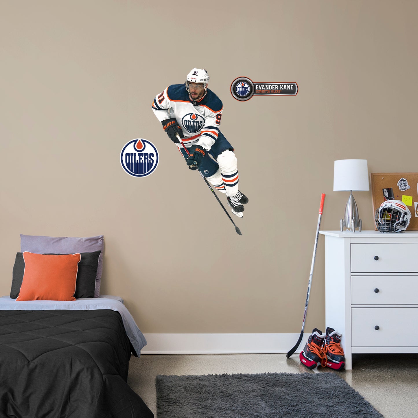 Edmonton Oilers: Evander Kane         - Officially Licensed NHL Removable     Adhesive Decal