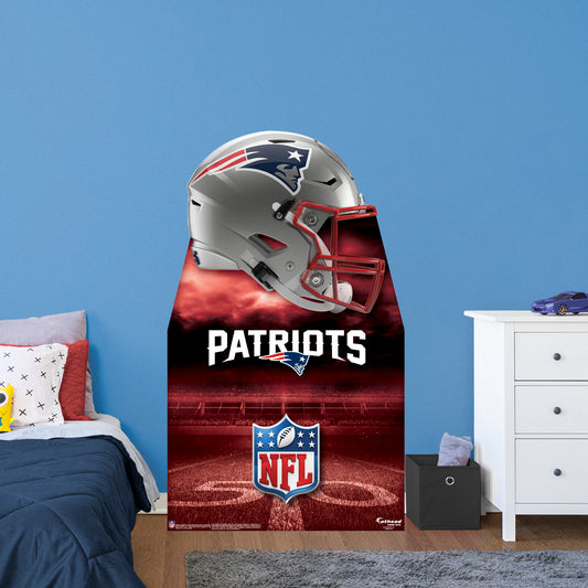 New England Patriots:   Helmet  Life-Size   Foam Core Cutout  - Officially Licensed NFL    Stand Out