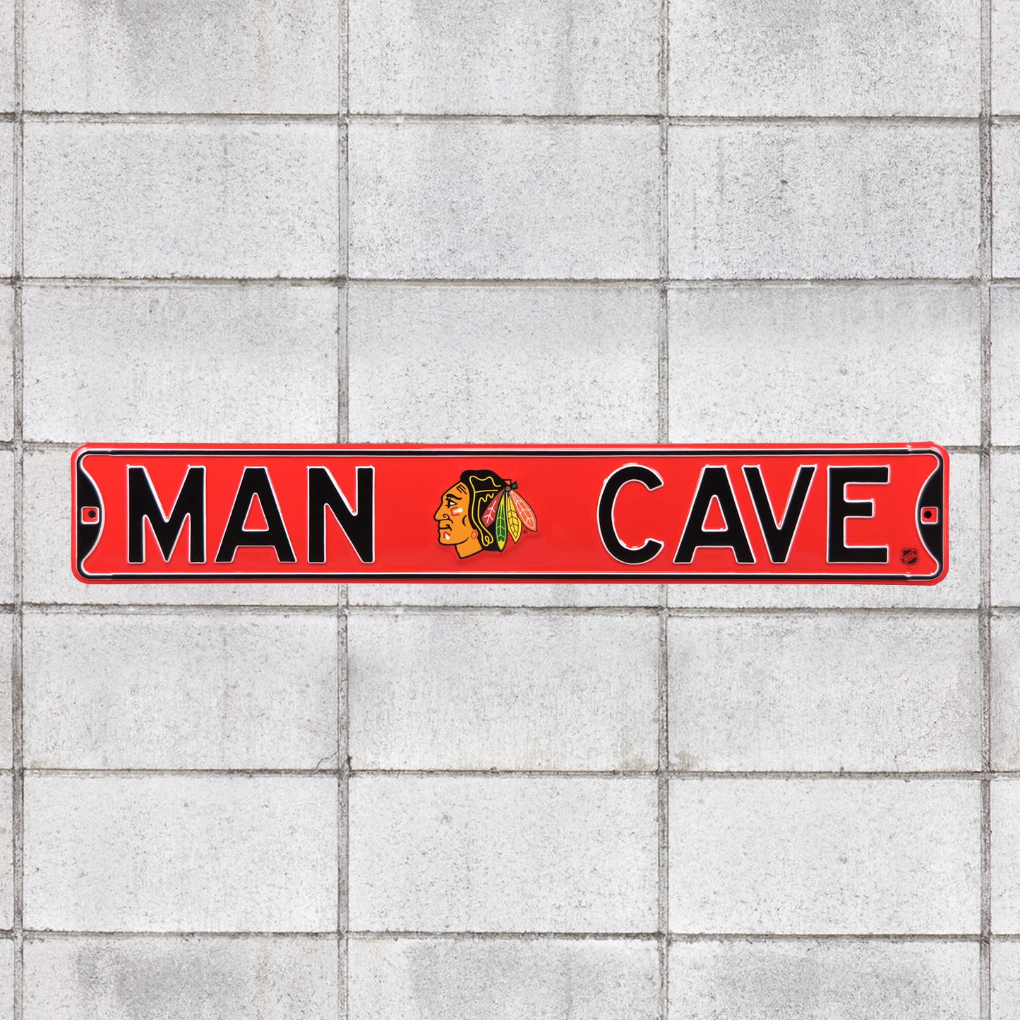Chicago Blackhawks: Man Cave - Officially Licensed NHL Metal Street Sign