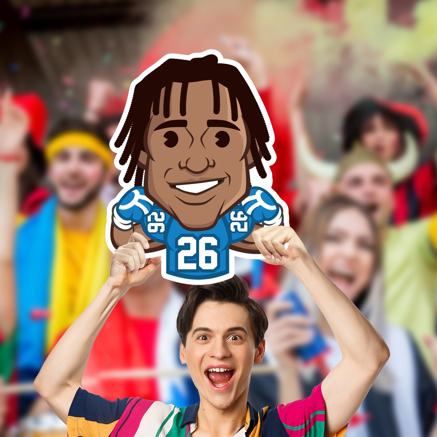 Los Angeles Chargers: Asante Samuel Jr.  Emoji Big head   Foam Core Cutout  - Officially Licensed NFLPA    Big Head