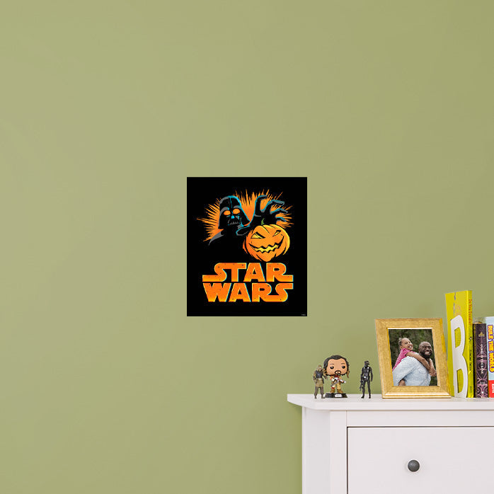 Darth Vader Pumpkin Poster - Officially Licensed Star Wars Removable Adhesive Decal