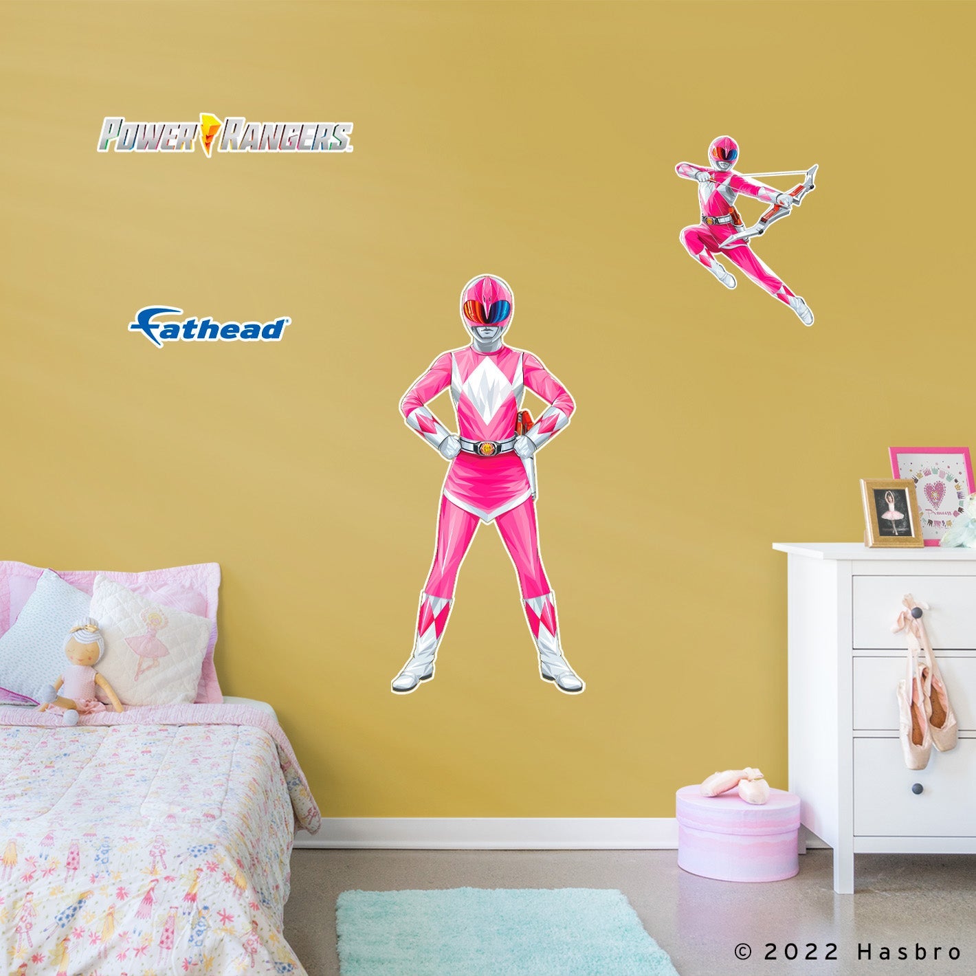 Power Rangers: Pink Ranger RealBig - Officially Licensed Hasbro Removable Adhesive Decal