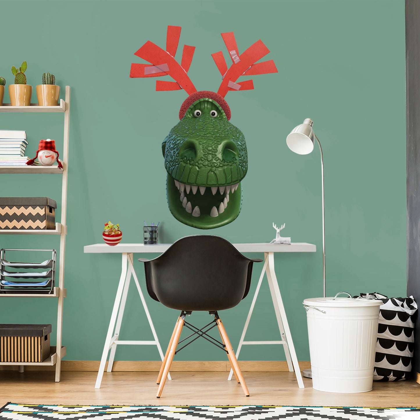 Pixar Holiday: Rex Antlers RealBig - Officially Licensed Disney Removable Adhesive Decal