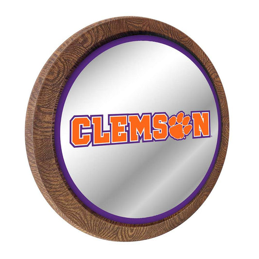 Clemson Tigers: Barrel Top Mirrored Wall Sign - The Fan-Brand