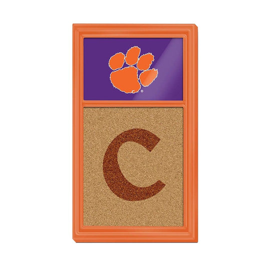 Clemson Tigers: Dual Logo - Cork Note Board - The Fan-Brand