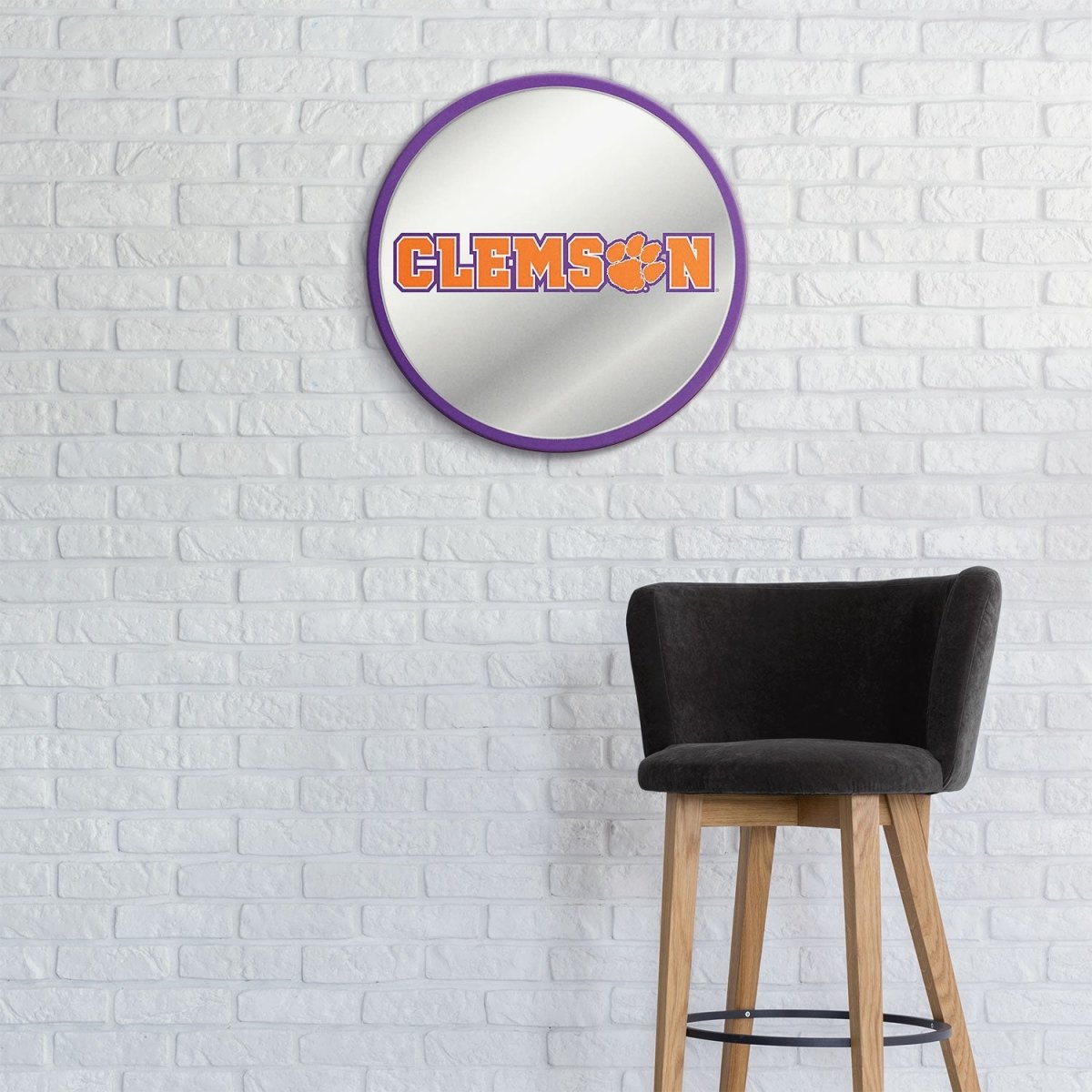 Clemson Tigers: Modern Disc Mirrored Wall Sign - The Fan-Brand