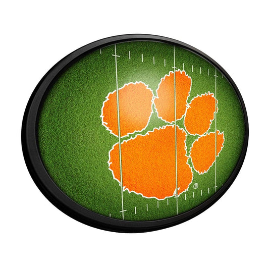 Clemson Tigers: On the 50 - Oval Slimline Lighted Wall Sign - The Fan-Brand