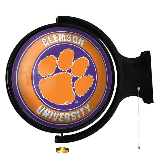 Clemson Tigers: Original Round Rotating Lighted Wall Sign - The Fan-Brand