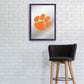 Clemson Tigers: Paw Print - Framed Mirrored Wall Sign - The Fan-Brand