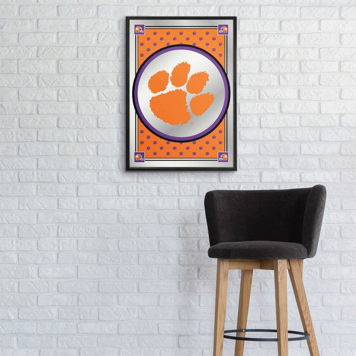 Clemson Tigers: Team Spirit - Framed Mirrored Wall Sign - The Fan-Brand