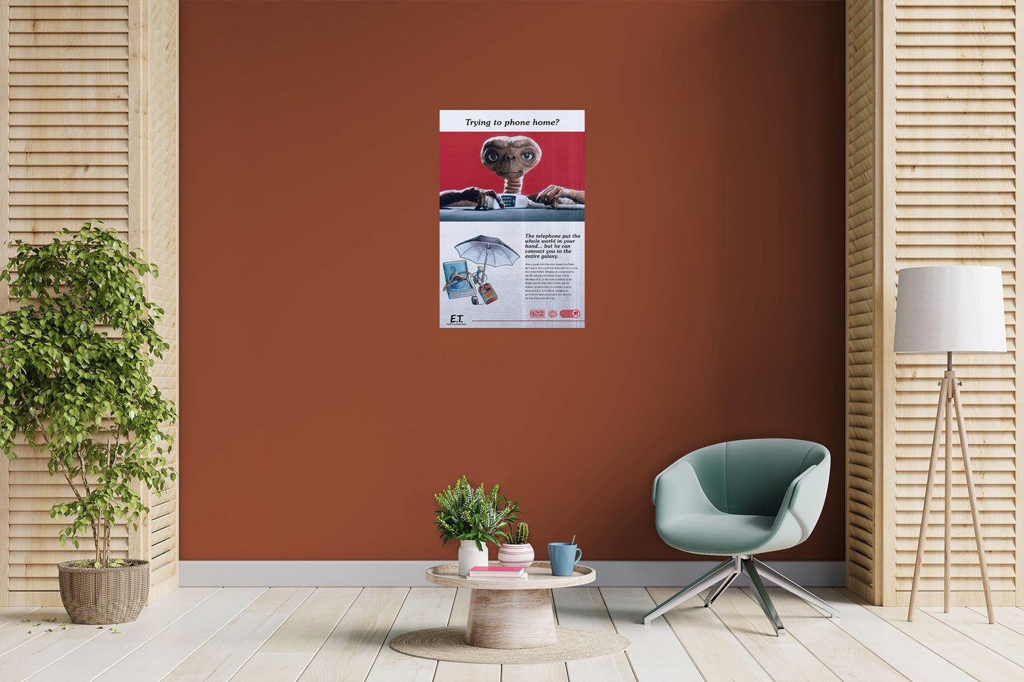 E.T.: E.T. Faux Magazine Ad 40th Anniversary Poster - Officially Licensed NBC Universal Removable Adhesive Decal
