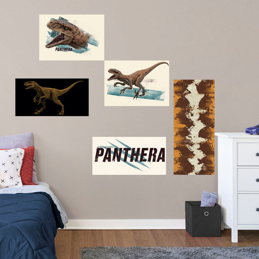 Jurassic World Dominion: Panthera Atrociraptor Collection        - Officially Licensed NBC Universal Removable     Adhesive Decal