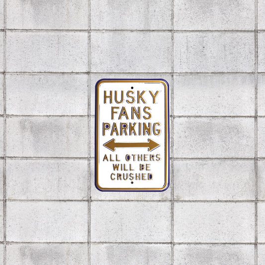 Washington Huskies: Crushed Parking - Officially Licensed Metal Street Sign