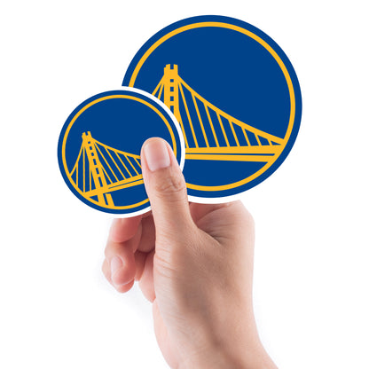 Sheet of 5 -Golden State Warriors:  2021 Logos Mini        - Officially Licensed NBA Removable Wall   Adhesive Decal
