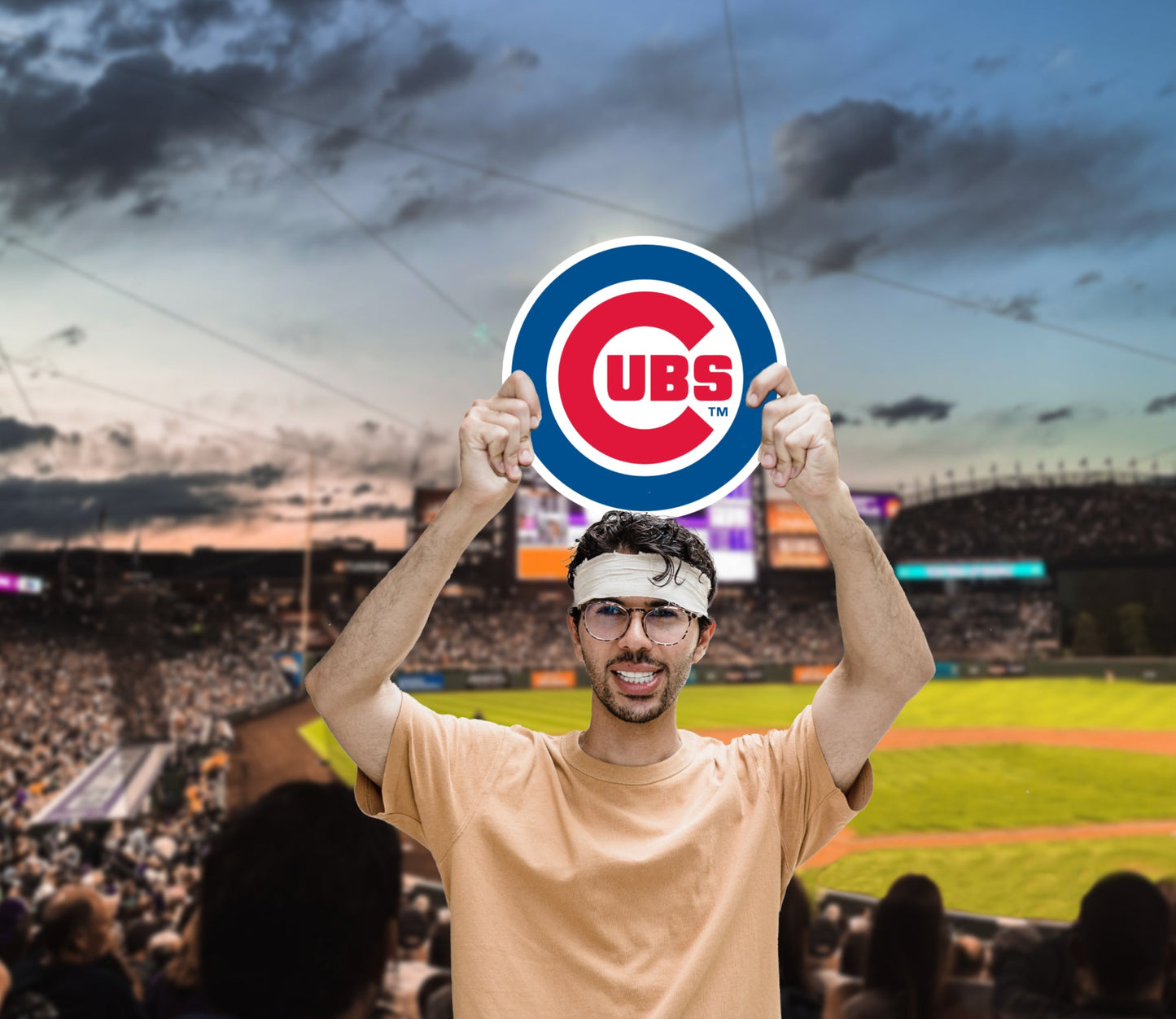 Chicago Cubs: Logo Foam Core Cutout - Officially Licensed MLB Big Head