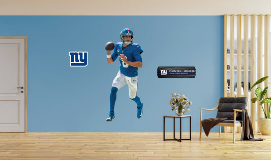 New York Giants: Daniel Jones         - Officially Licensed NFL Removable     Adhesive Decal