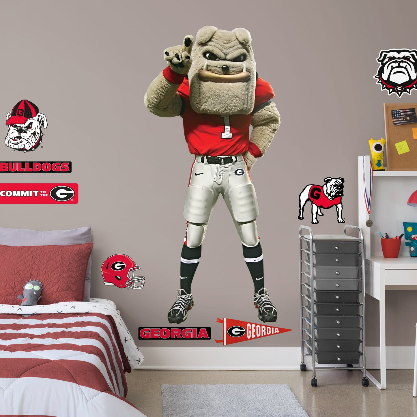 Life-Size Mascot + 11 Decals (36"W x 78"H)
