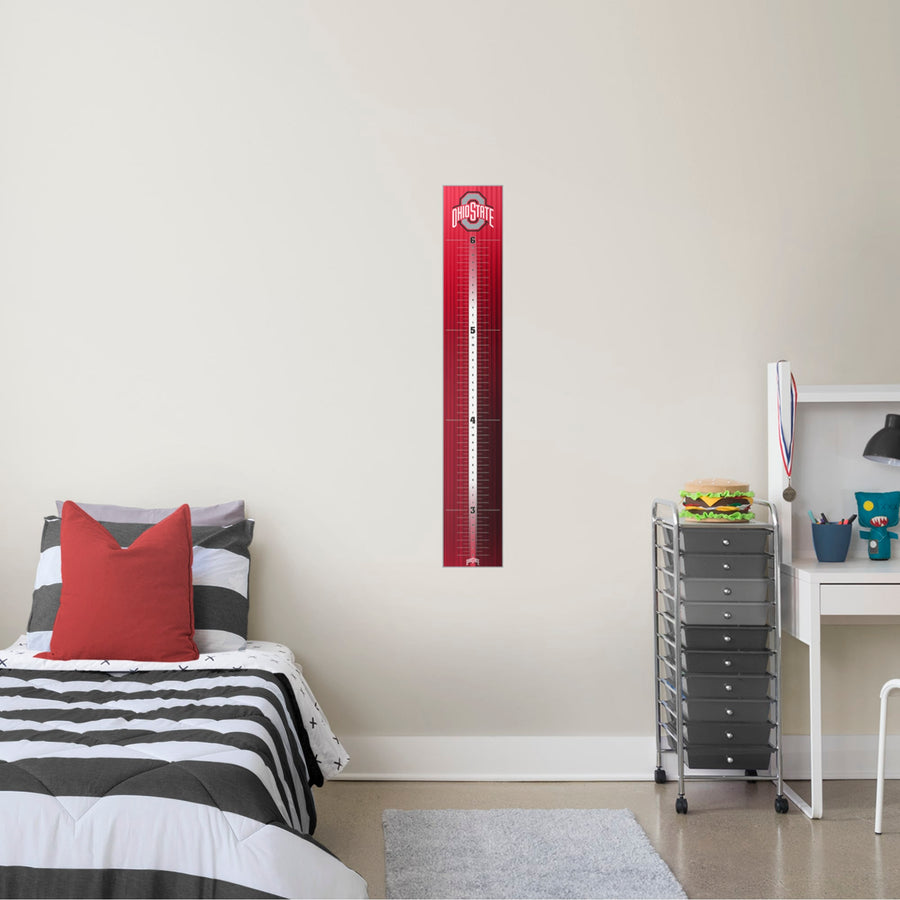 Ohio State Buckeyes Logo - Growth Chart - Official NCAA - Ohio State Buckeyes - Reusable Vinyl Wall Decal