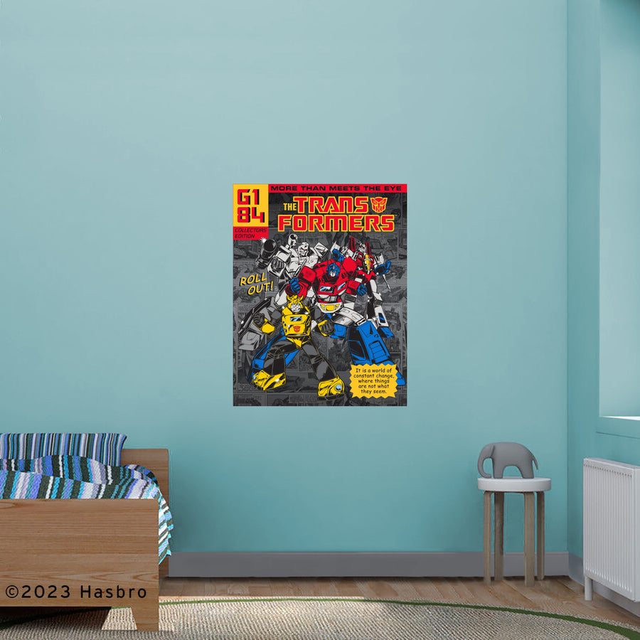 Transformers Classic - Comic Cover - Peel & Stick Poster - Official Hasbro - Transformers - Reusable Vinyl Wall Decal