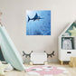 Nursery:  Blue Fish Mural        -   Removable Wall   Adhesive Decal