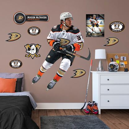 Anaheim Ducks: Mason McTavish         - Officially Licensed NHL Removable     Adhesive Decal
