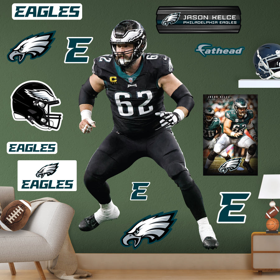 Jason Kelce - RealBig Collection - Official NFL - Philadelphia Eagles - Reusable Vinyl Wall Decals