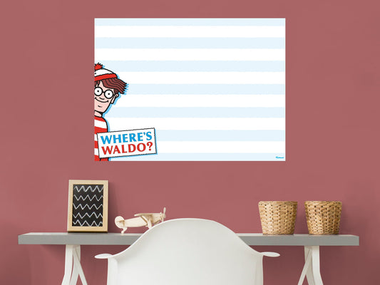 Where's Waldo: Stripes Dry Erase - Officially Licensed NBC Universal Removable Adhesive Decal
