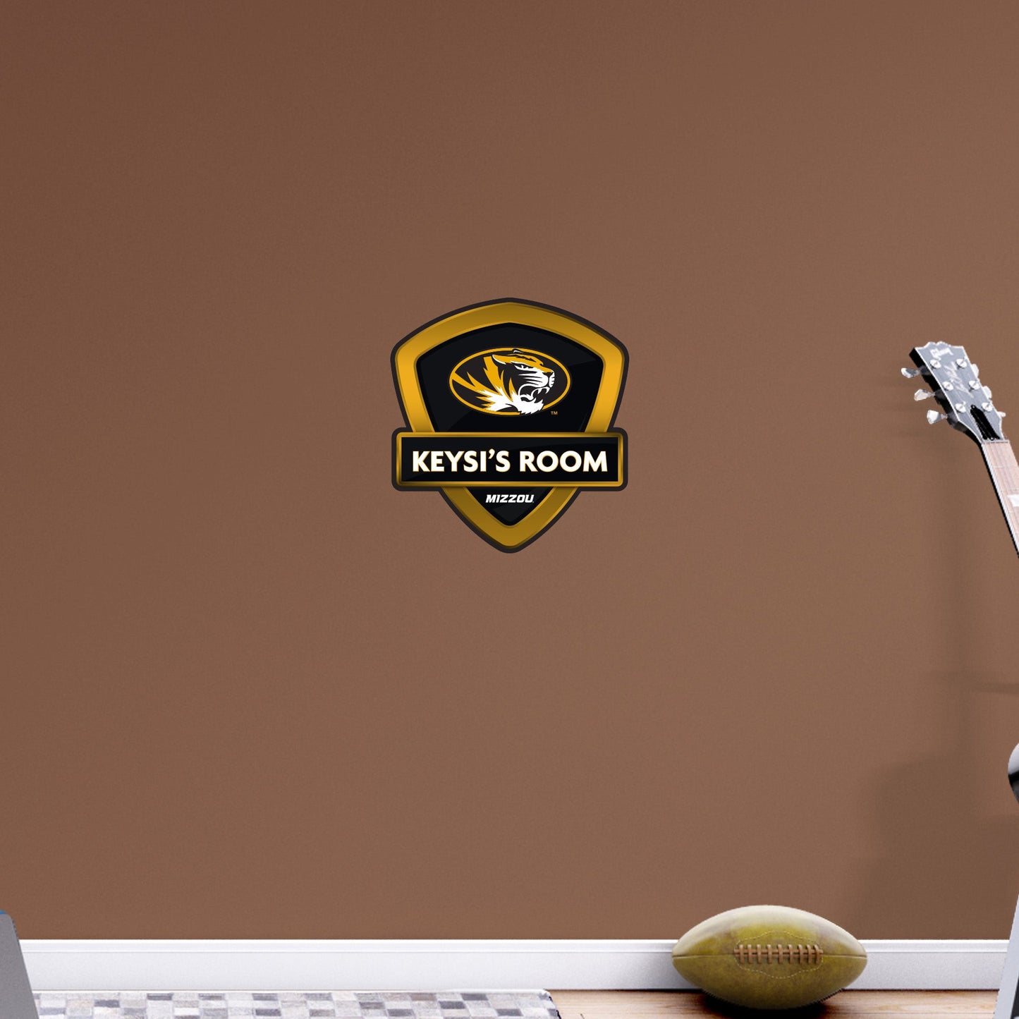 Missouri Tigers:   Badge Personalized Name        - Officially Licensed NCAA Removable     Adhesive Decal
