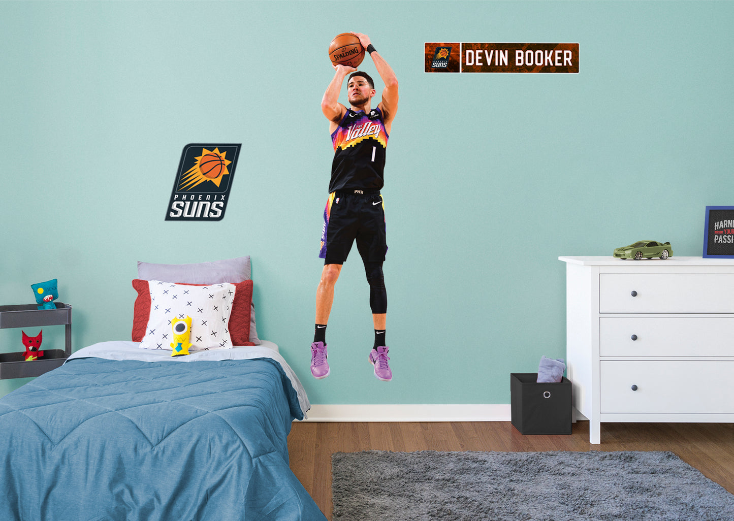 Phoenix Suns: Devin Booker  Shooting        - Officially Licensed NBA Removable Wall   Adhesive Decal