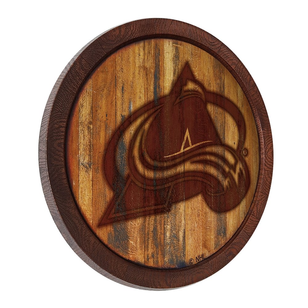 Colorado Avalanche: Branded "Faux" Barrel Top Sign - The Fan-Brand