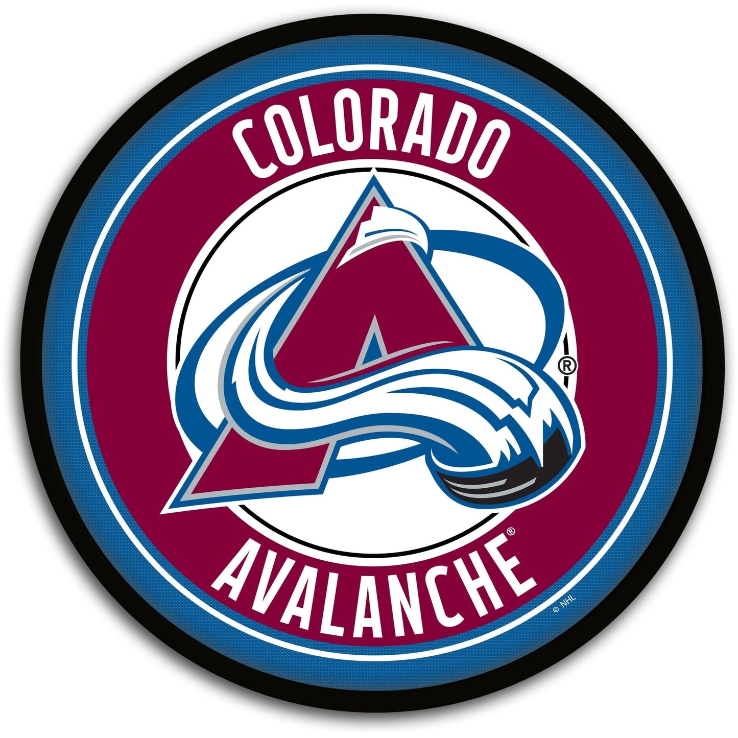 Colorado Avalanche: Modern Disc Wall Sign - The Fan-Brand