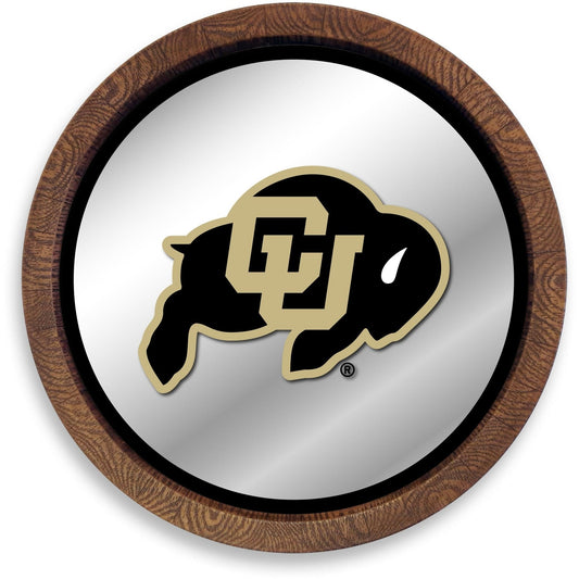 Colorado Buffaloes: "Faux" Barrel Top Mirrored Wall Sign - The Fan-Brand